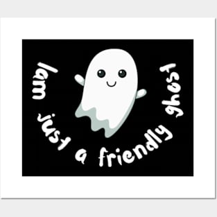 Halloween friendly ghost Posters and Art